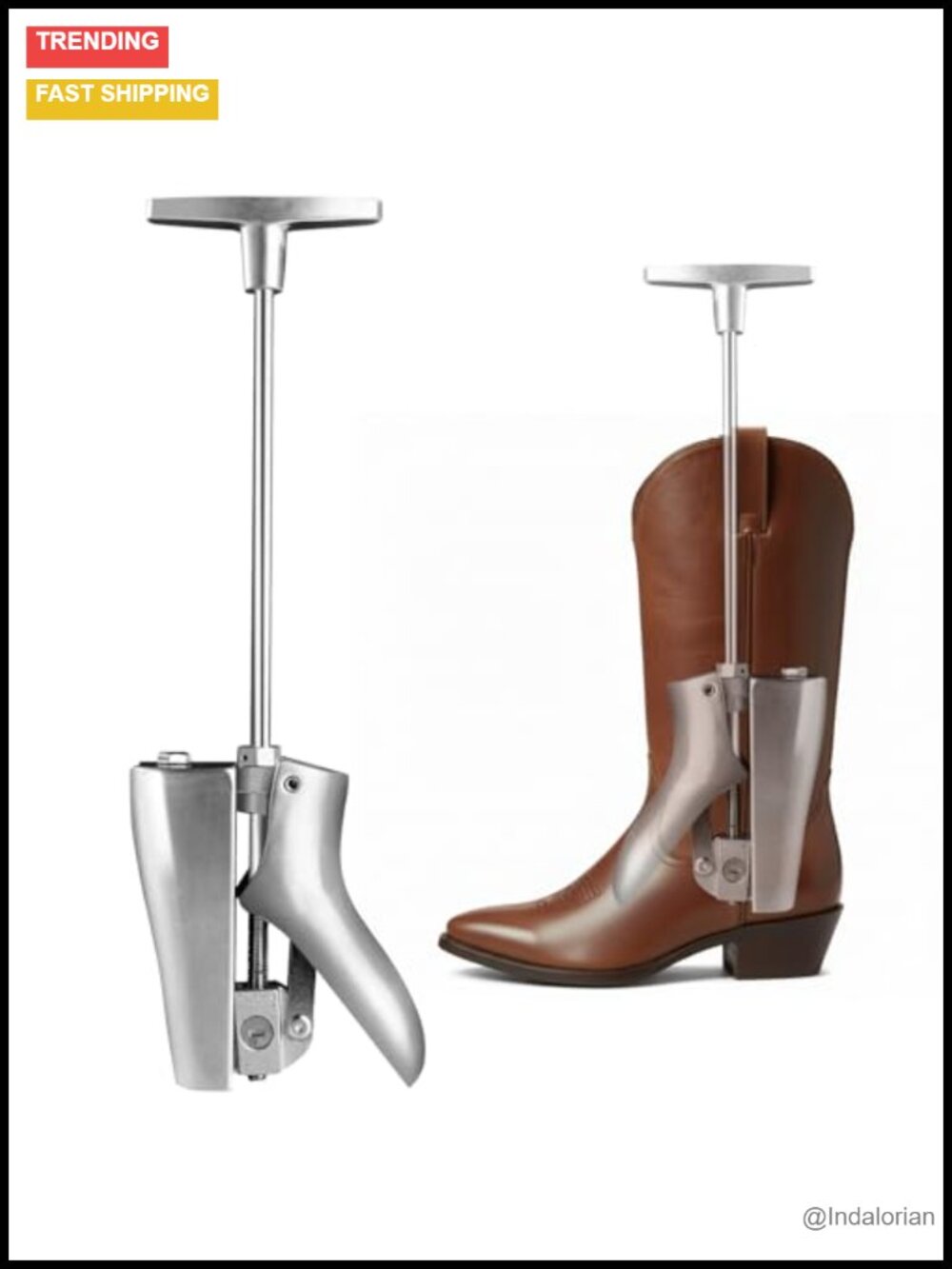 Heavy Duty Cast Aluminum Boot Instep Stretcher & Vamp Raiser for High Arches
